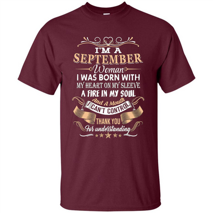 I'm A September Woman T-shirt Maroon