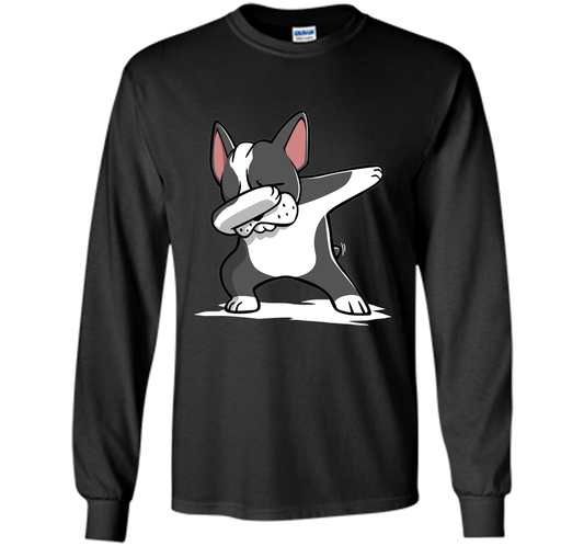 Dabbing Boston Terrier Dog T-Shirt Dab Dance Gift T-shirt Black S