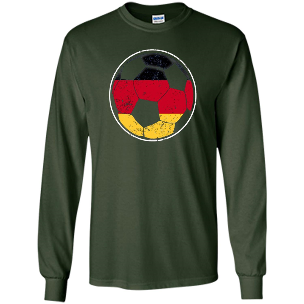 Germany Flag Soccer Ball Flag Soccer T-shirt Forest Green