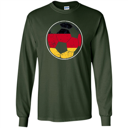 Germany Flag Soccer Ball Flag Soccer T-shirt Forest Green