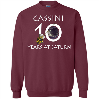 Cassini Grand Finale T-shirt Cassini 10 Years At Saturn T-shirt Maroon