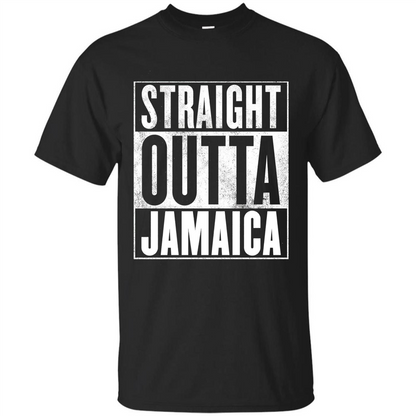 Jamaica T-Shirt - Straight Outta Jamaica T-shirt Black
