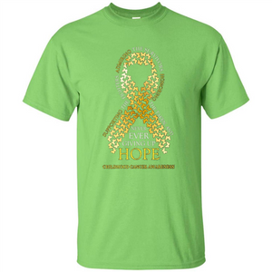 Childhood Cancer Awareness T-shirt Never Ever Giving Up Hope T-shirt