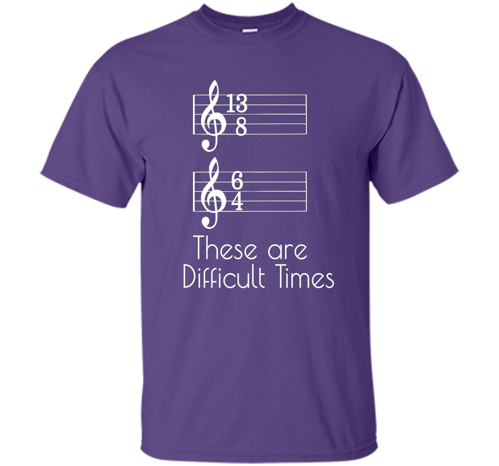 Musician T-shirt There Are Difficult Times Purple