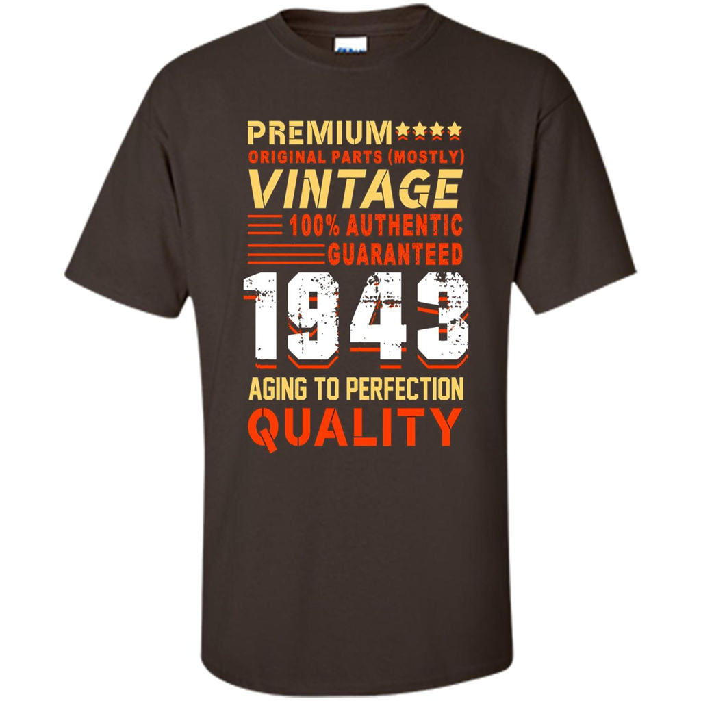 Vintage 1943 T-Shirt Aging To Perfection Quality Dark Chocolate