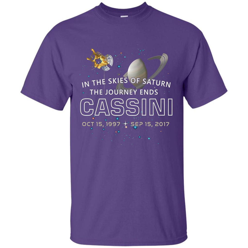 Cassini Spacecraft End Of Mission At Saturn T-shirt Purple