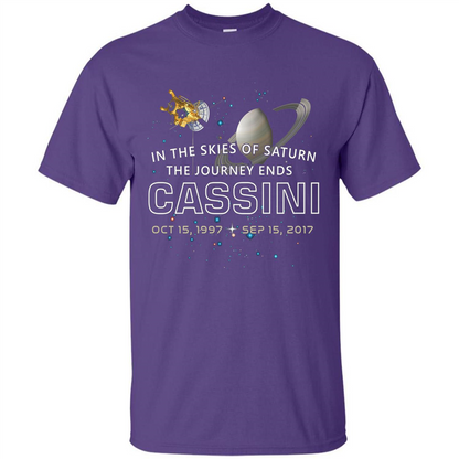 Cassini Spacecraft End Of Mission At Saturn T-shirt Purple