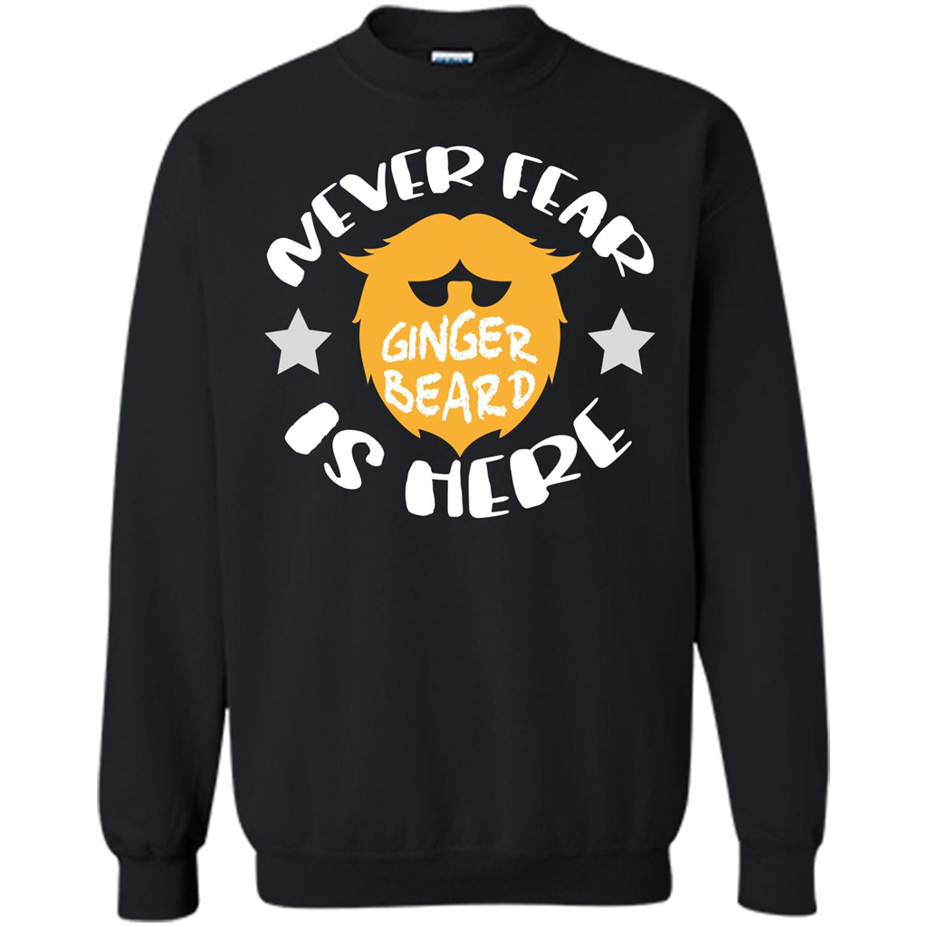 Bearded T-shirt Never Fear Ginger Beard Is Here Black
