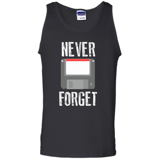 Never Forget Floppy Disk Vintage Computer T-shirt Black