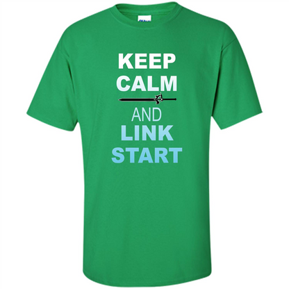 Keep Calm And Link Start T-shirt Irish Green
