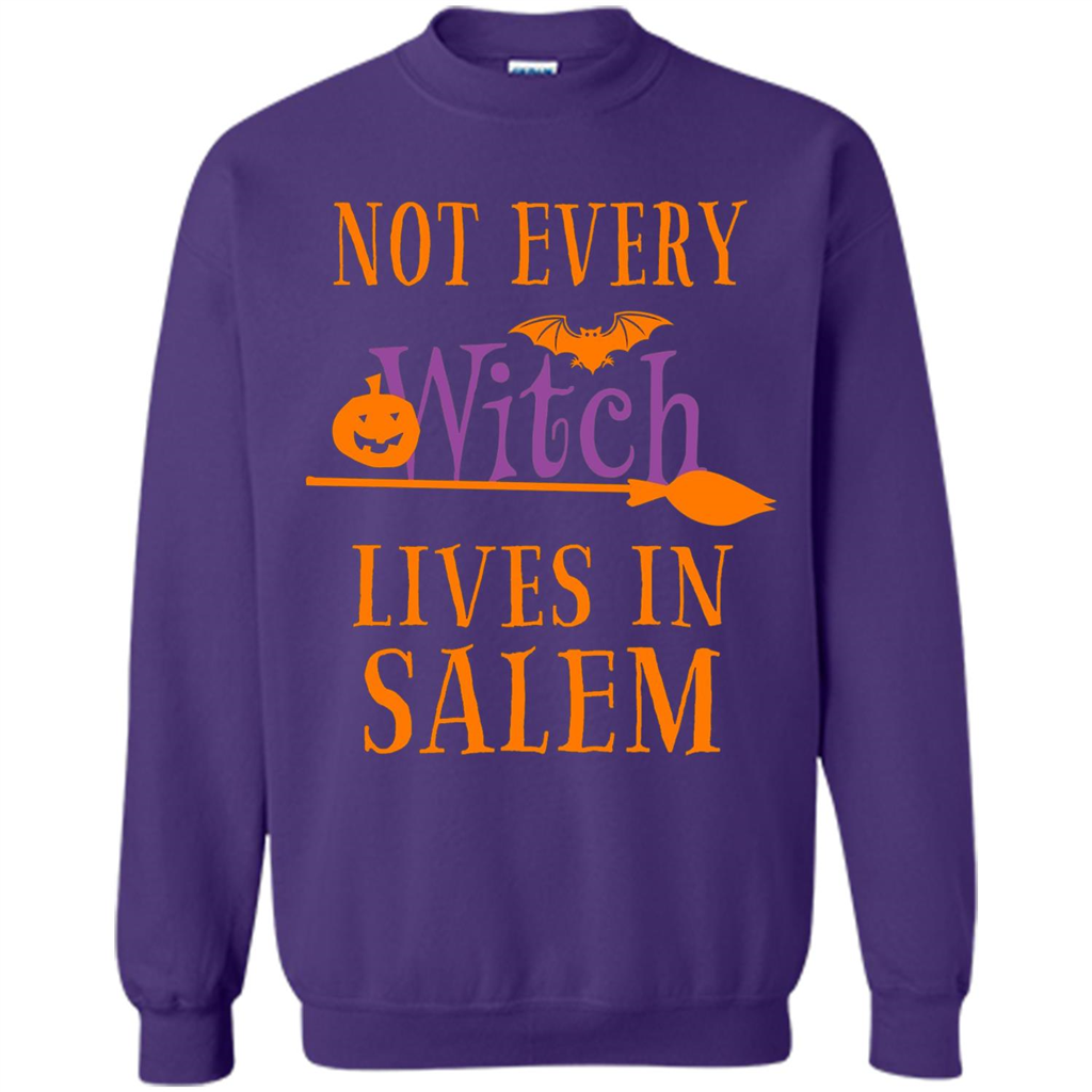 Halloween T-shirt Not Every Witch Lives In Salem T-Shirt Orange