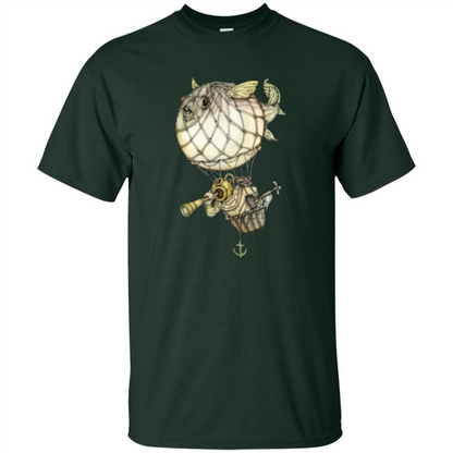 Blowfish T-shirt Captive Balloon T-shirt Forest Green