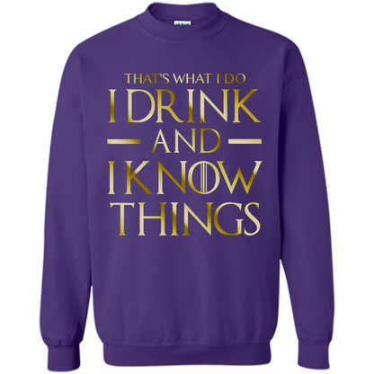 Movie T-shirt That's What I Do I Drink And I Know Things Orange