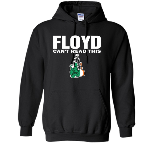 Boxing T-shirt Floyd Can't Read This T-shirt Black
