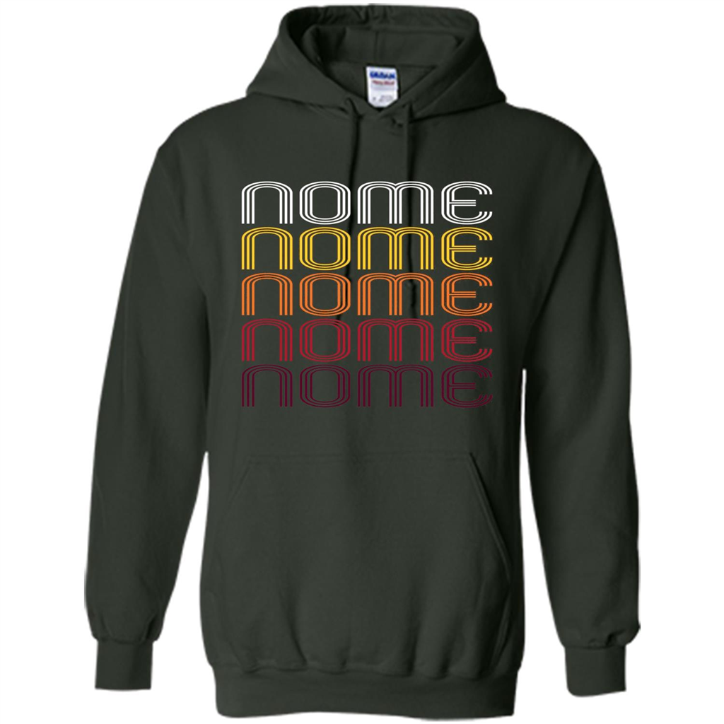 Nome, Vintage Style Alaska T-shirt Forest Green