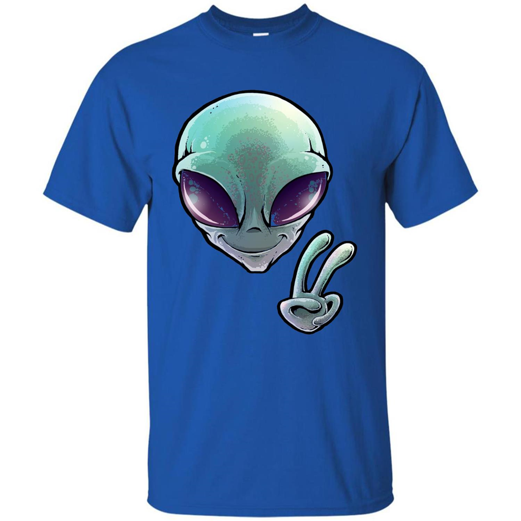 Peace Alien T-shirt Royal