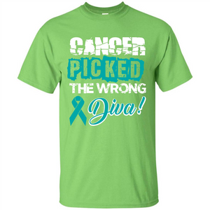 Cancer Awareness T-shirt Cancer Picked The Wrong Diva T-shirt