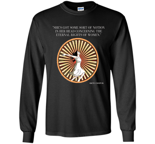 Kate Chopin Eternal Rights of Women Literary T-Shirt shirt Black