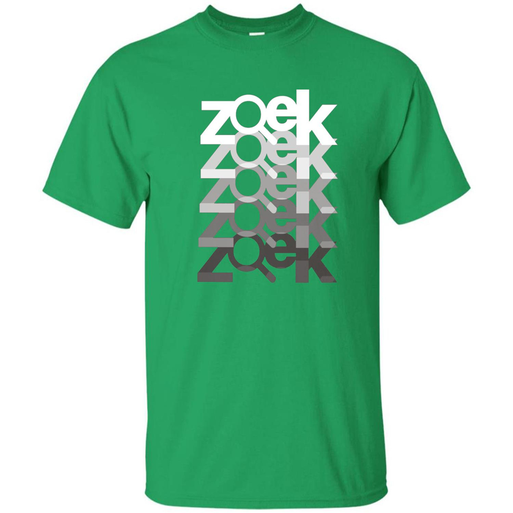 Zoek Zoek Zoek White Black T-shirt Irish Green