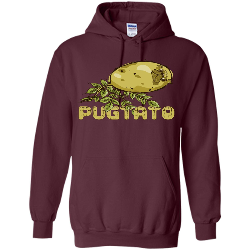 Pug Love Pug And Potato T-shirt Maroon