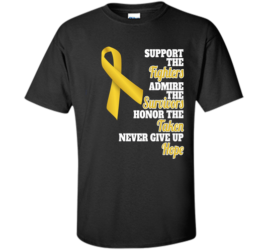 Cancer Awareness T-shirt Support Childhood Cancer Awareness Black