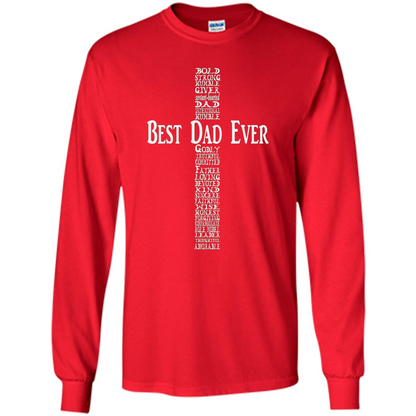 Mens Fathers Day T-shirt Christian Dad Red