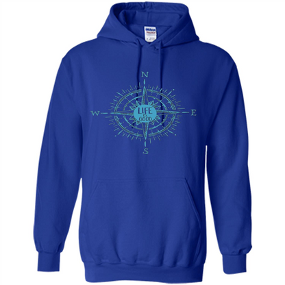 Life is Good T-shirt Compass Rose Nautical Sailing T-shirt Royal