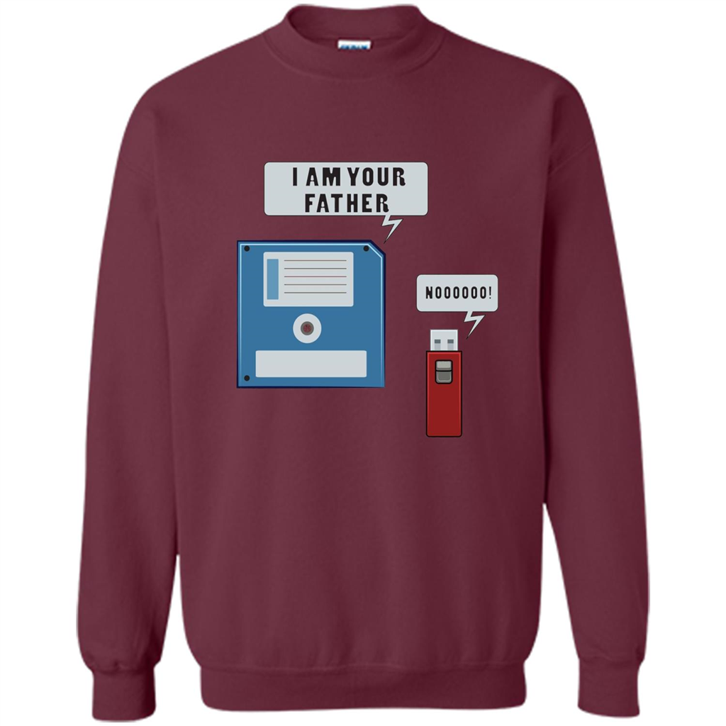 USB Floppy Disk Funny Computer Nerd T-shirt Maroon