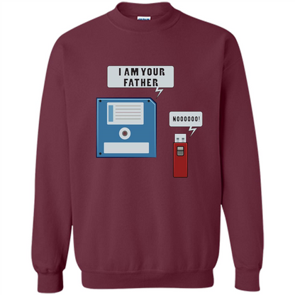 USB Floppy Disk Funny Computer Nerd T-shirt Maroon