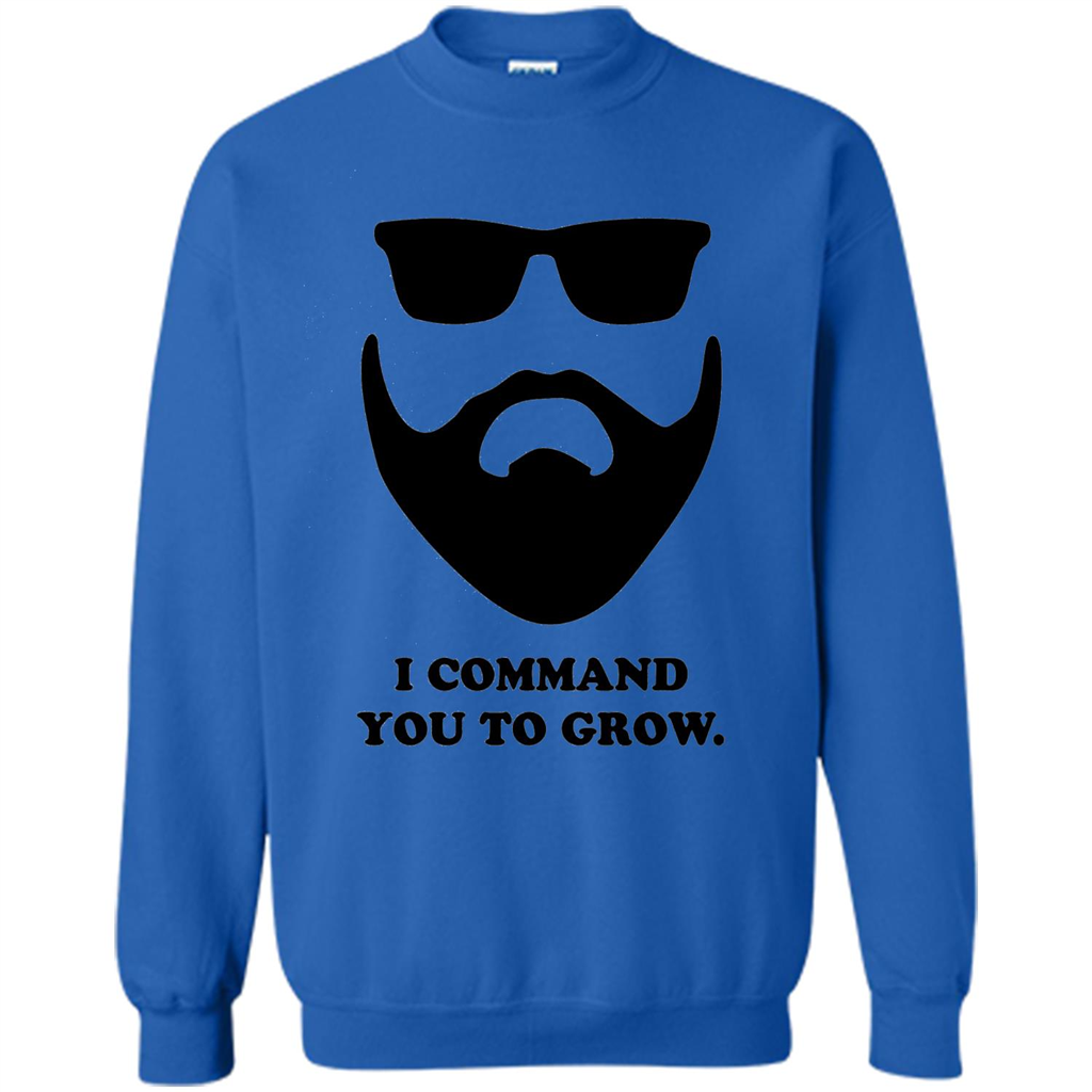 Beard T-Shirt I Command You To Grow T-shirt Royal