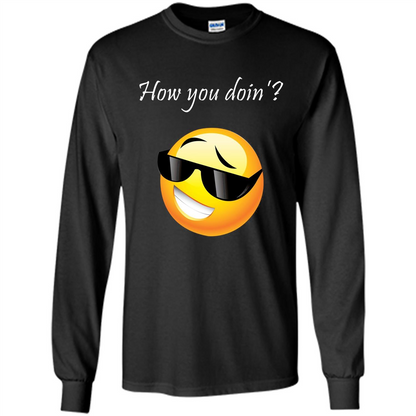 Cute Emotion T-shirt How You Doing Black