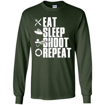 Eat Sleep Shoot Repeat T-shirt Forest Green