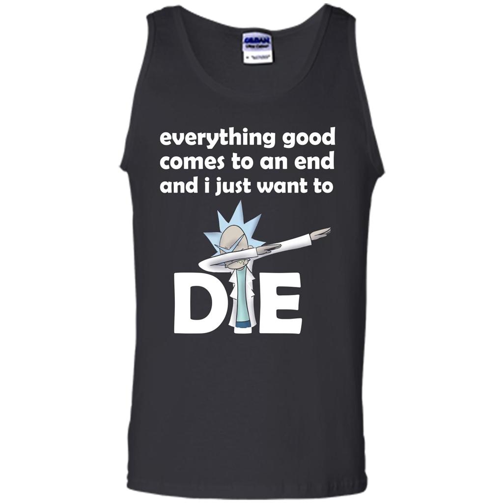 Rick And Morty T-shirt Everything Good Comes To An End T-shirt Black