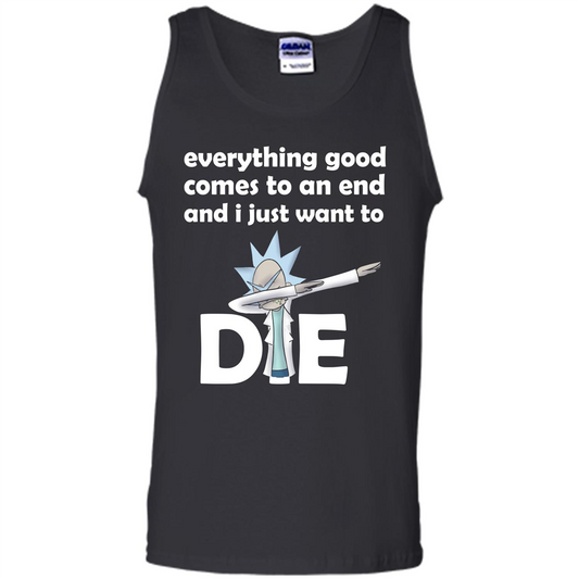 Rick And Morty T-shirt Everything Good Comes To An End T-shirt Black