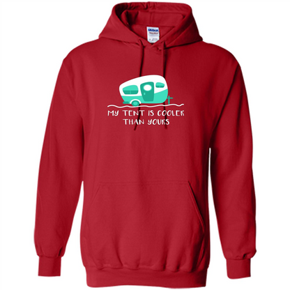 Cute Camper T-shirt My Tent Is Cooler Than Yours Red