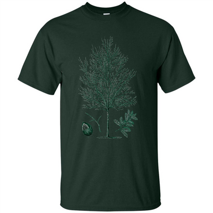 Oak Tree T-Shirt. Tree Acorn Oak Tree Woodsman T-shirt Forest Green