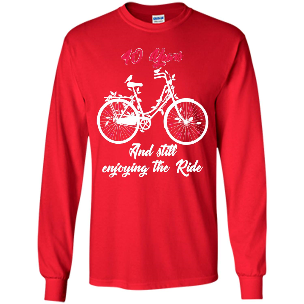 Anniversary T-shirt 40 Years And Still Enjoying The Ride Red