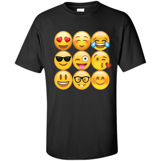 Cute Emoji T-shirt Black