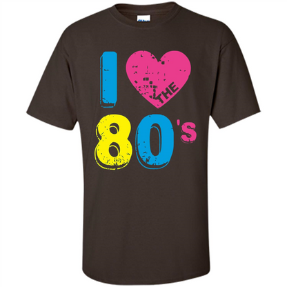 Vintage T-shirt I Love the 80's T-shirt Dark Chocolate