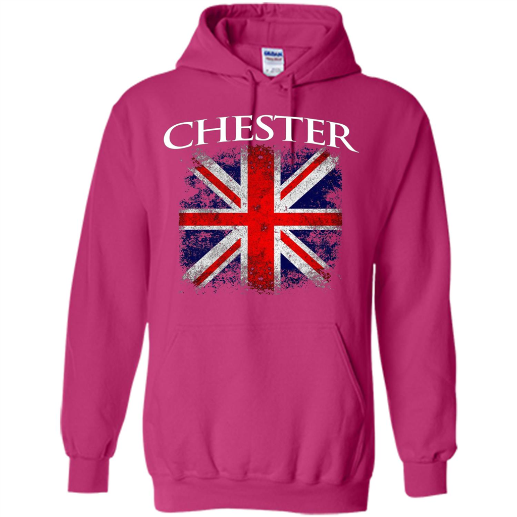 Chester England British Flag T-shirt Heliconia