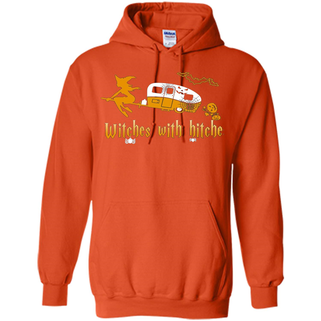 Halloween T-shirt Witches With Hitches T-shirt Orange