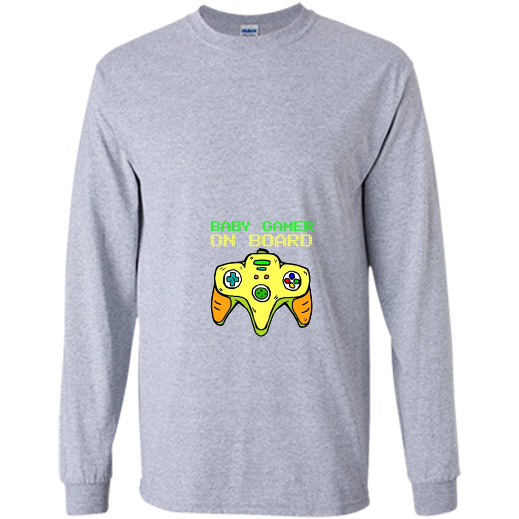 Pregnancy & Birth T-shirt Baby Gamer On Board Sport Grey