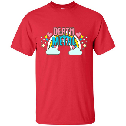 Death Metal Rainbow Cute T-Shirt Red