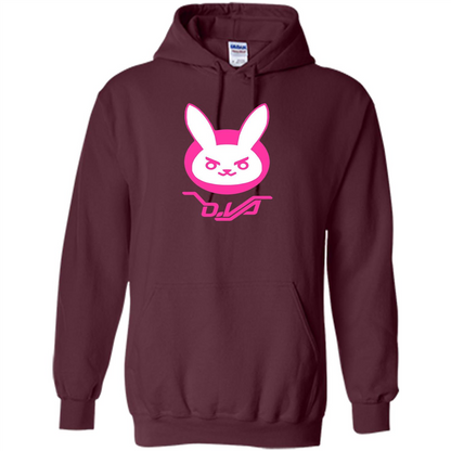 Overwatch D.VA Bunny Spray T-shirt Maroon