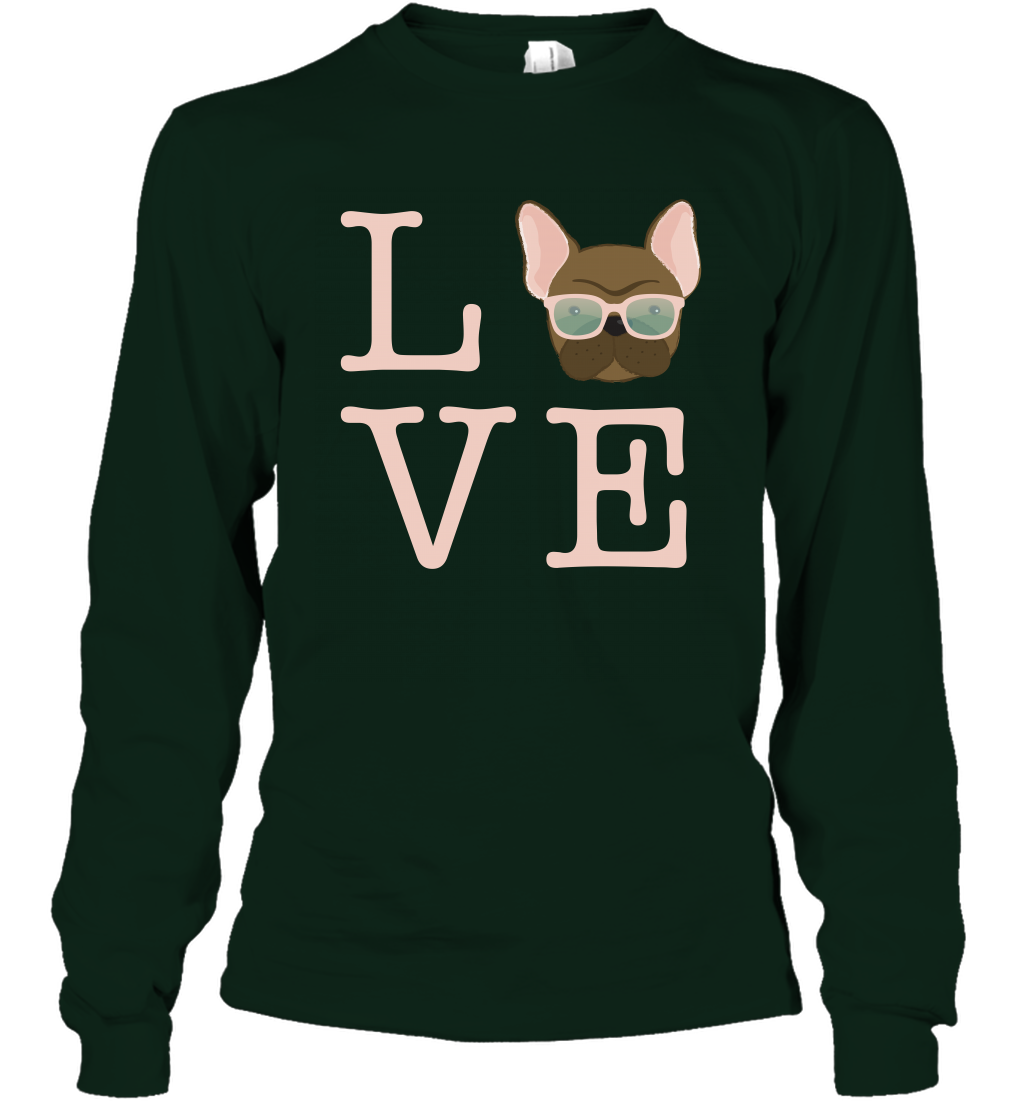 Love Dog Shirt Long Sleeve T-Shirt Long Sleeve T-Shirt Forest Green