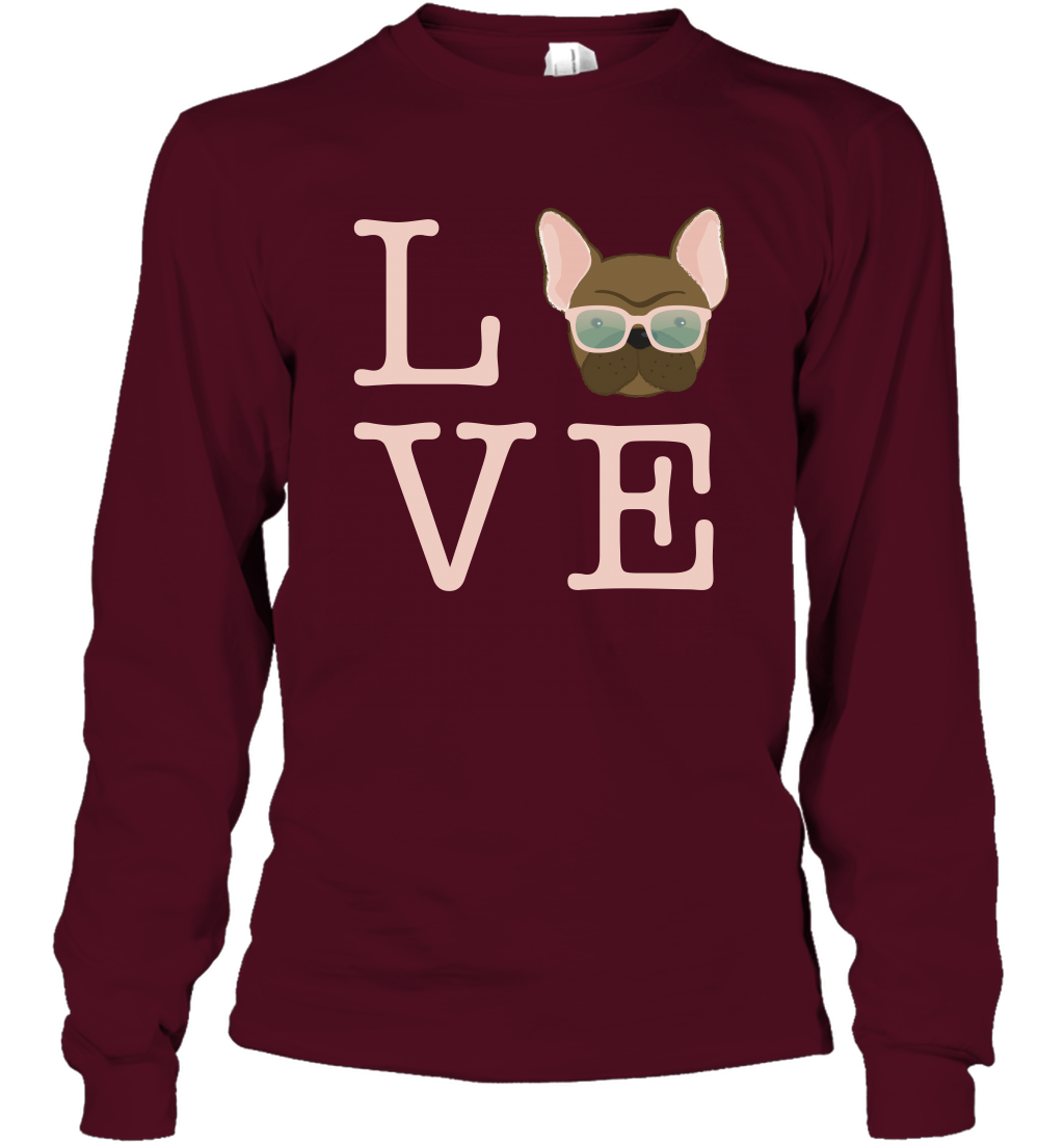 Love Dog Shirt Long Sleeve T-Shirt Long Sleeve T-Shirt Maroon