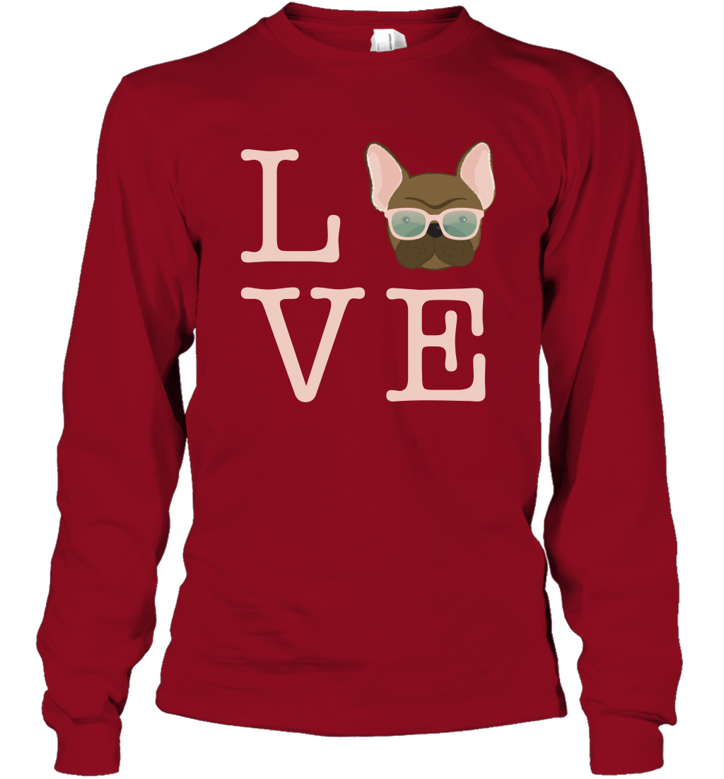 Love Dog Shirt Long Sleeve T-Shirt Long Sleeve T-Shirt Cardinal Red