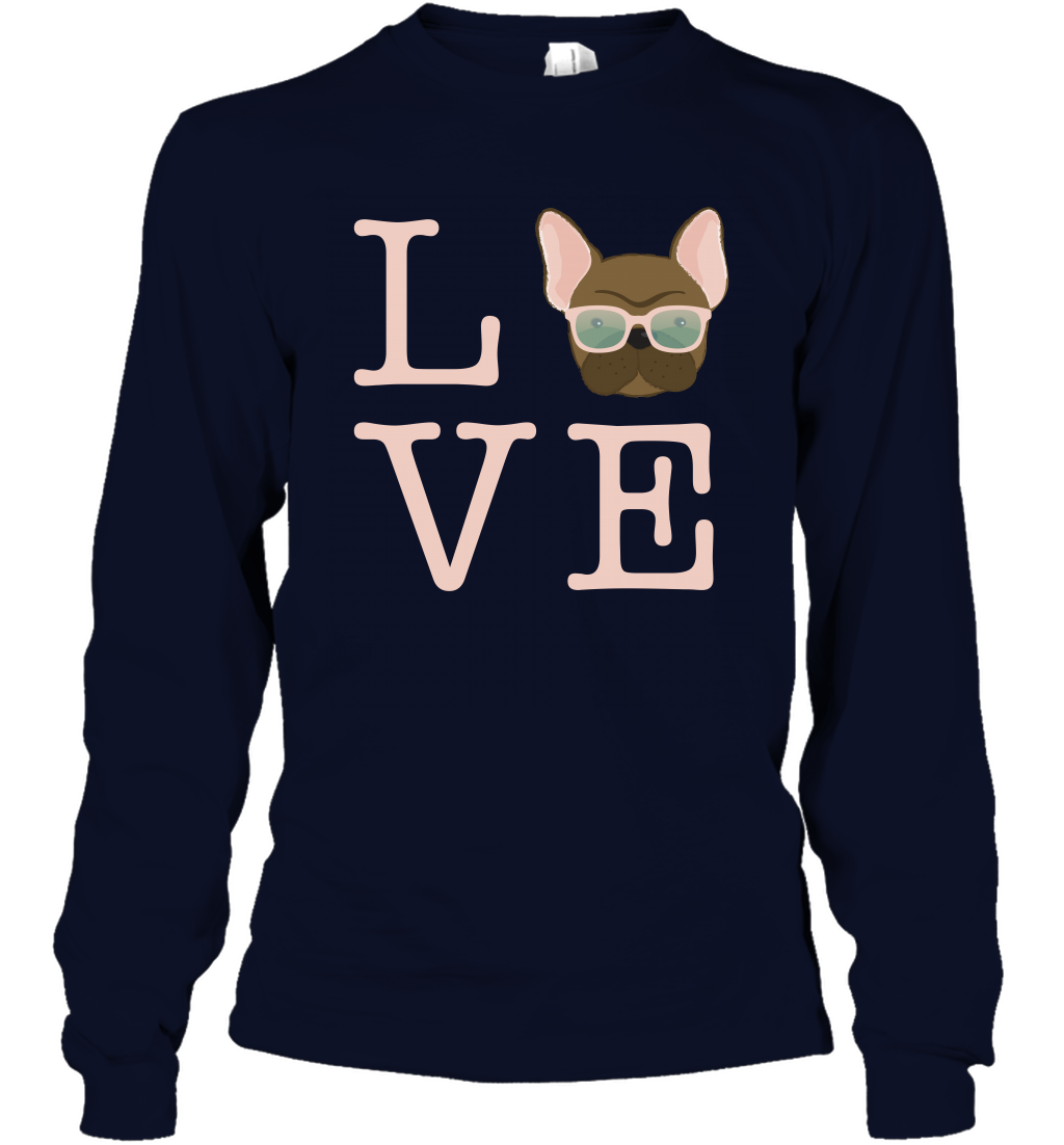 Love Dog Shirt Long Sleeve T-Shirt Long Sleeve T-Shirt Navy