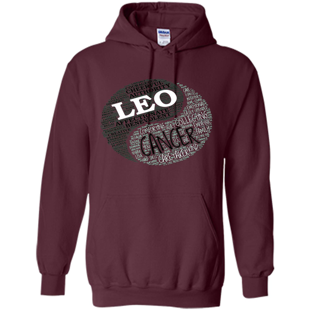 Zodiac Facts T-shirt Women Leo and Cancer T-shirt Maroon