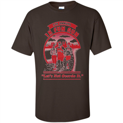 Run T-shirt Let's Not Overdo It Dark Chocolate